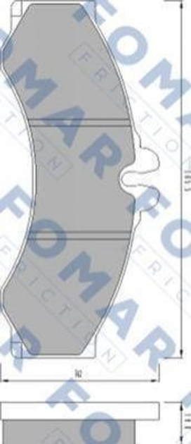Тормозные колодки FOMAR FO627681 Mercedes Sprinter, G-Class; Volkswagen LT; Opel Vivaro 0004217391, 0004237110, 0024202620 - изображение 2