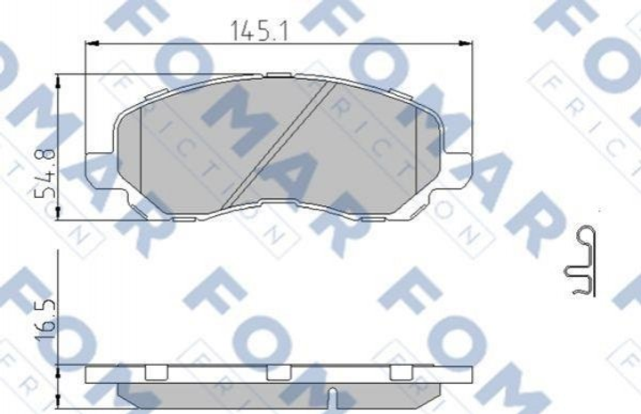 Тормозные колодки FOMAR FO935881 Mitsubishi Lancer, Galant, ASX, Outlander, Grandis; Jeep Compass (MK49); Dodge Caliber; Citroen C4 1607690380, 1607690480, 4605A486 - изображение 1