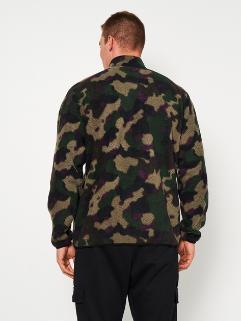 Толстовка на флисе, на молнии мужская Umbro Terrain Polar Fleece 1/2 Zip C10029-JSU M Темно-зеленая с черным (5057807701093) 