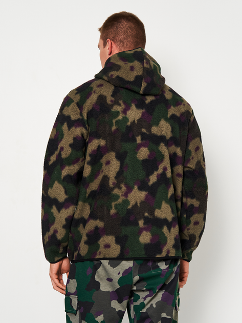 Толстовка на флисе, на молнии мужская Umbro Terrain Polar Fleece Zip Hoodie C10030-JSU L Темно-зеленая с черным (5057807701154) 