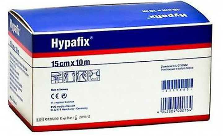 Plastry Bsn Medical Hypafix Adhesive Gauze 15 cm x 10 m 1 szt (4042809000764) - obraz 1