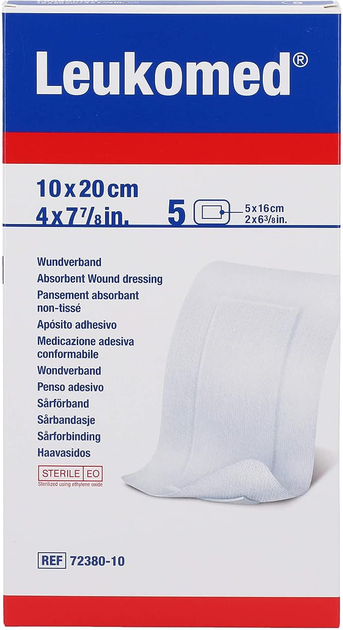 Plastry Bsn Medical Leukomed Adh Sterile Dressing 10 x 20 cm 5 szt (4042809205053) - obraz 1