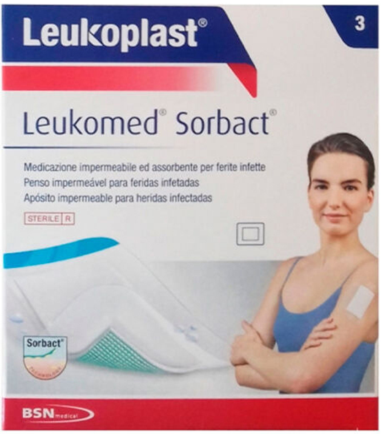 Plastry Bsn Medical Leukomed Sorbact 8 x 15 cm 3 szt (4042809448467) - obraz 1