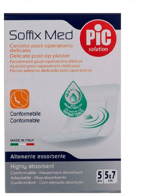 Пластир Pic Solution Postoperative Dressing Delicate 5 x 7 см 5 шт (8058664001705) - зображення 1