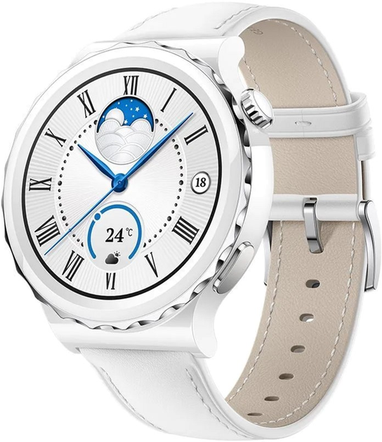 Smartwatch Huawei Watch GT 3 Pro 43mm Classic White (Frigga-B19V) - obraz 1