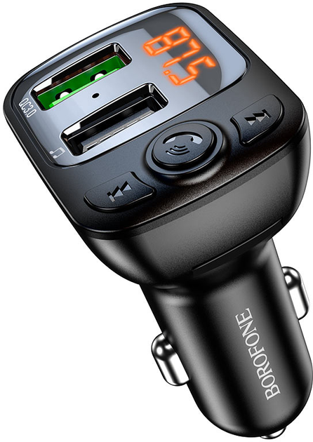 FM-трансмиттер Borofone BC41 Eminency 2 x USB Черный (BC41B) – фото ...