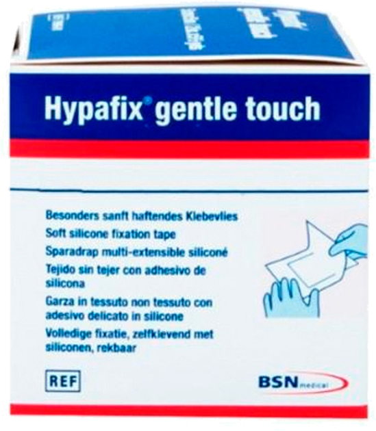 Пластырь Bsn Medical Hypafix Gentle Touch Soft Silicone Tape 5 см x 5 м (4042809578560) - изображение 1