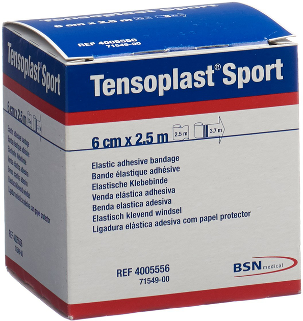 Еластичний бинт Bsn Medical Tensoplast Sport Adhesive Elastic Bandage 6 см x 2.5 м (4042809002386) - зображення 1