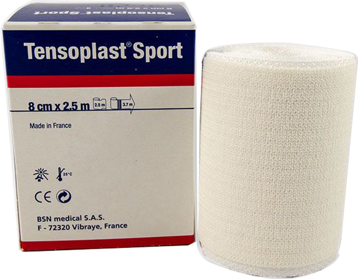 Эластичный бинт Bsn Medical Tensoplast Sport Elastic Bandage Adhesive 8 см x 2.5 м (4042809002416) - изображение 1