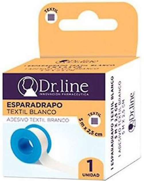 Пластырь Dr. Line White Textile Tape 5 м x 2.5 см 12 U (8470001821126) - изображение 1