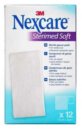 Пластырь 3M NexCare Sterimed Soft Gauzes 18 x 40 см 12 шт (4054596566033) - изображение 1