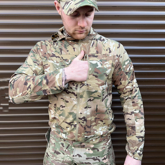 Мужская ультралегкая Ветровка Tactical Series / Водонепроницаемая Куртка с капюшоном мультикам размер L - изображение 2