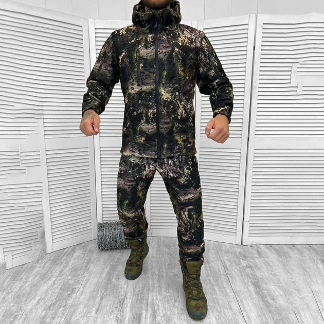 Чоловічий демісезонний Костюм Gofer Куртка + Штани / Польова форма Softshell камуфляж розмір M - зображення 1