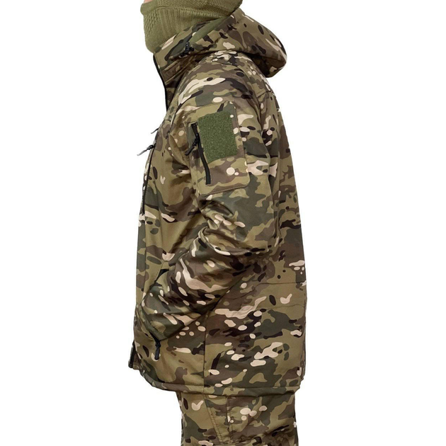 Мужской демисезонный Костюм Куртка + Брюки / Полевая форма Softshell на флисе мультикам размер L - изображение 2