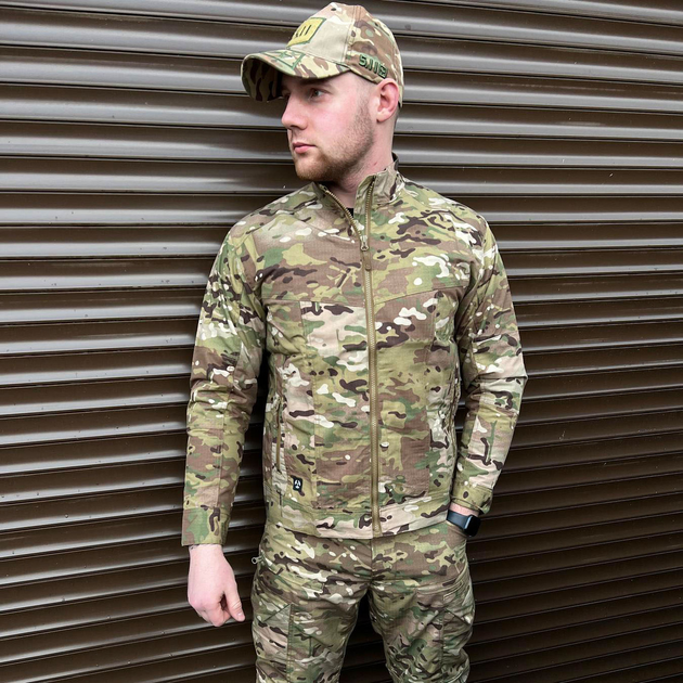 Чоловіча вологостійка Куртка Tactical Series із кишенями ріп-стоп мультикам розмір M - зображення 1