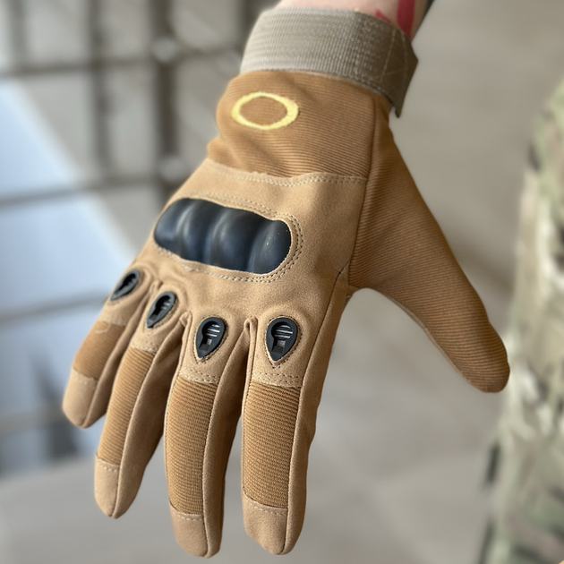 Тактичні повнопалі рукавички Tactic армійські рукавички із захистом кістячок розмір XL колір Койот (pp-coyote-xl) - зображення 1