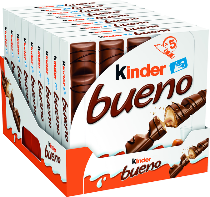 Акція на Упаковка вафлів Kinder Bueno із молочно–горіховою начинкою 107.5 г х 9 шт від Rozetka