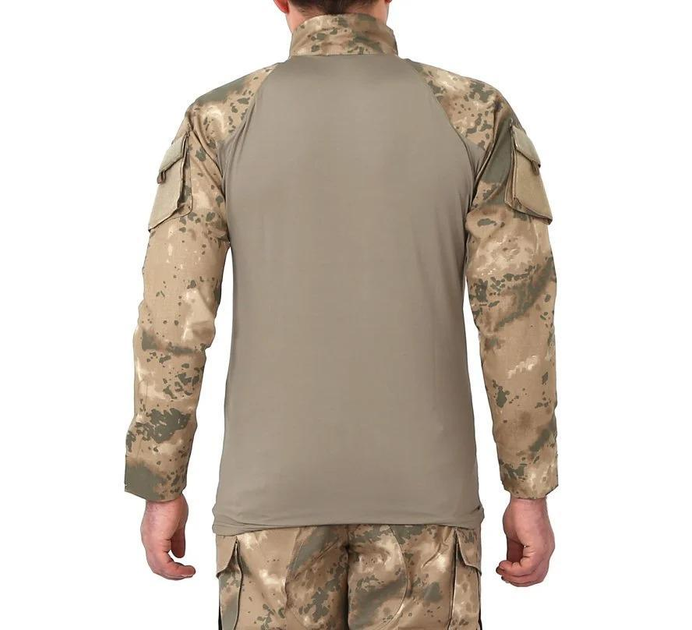 Чоловіча тактична сорочка бойова з довгим рукавом для військових та армії ЗСУ Бежевий XXL - зображення 2