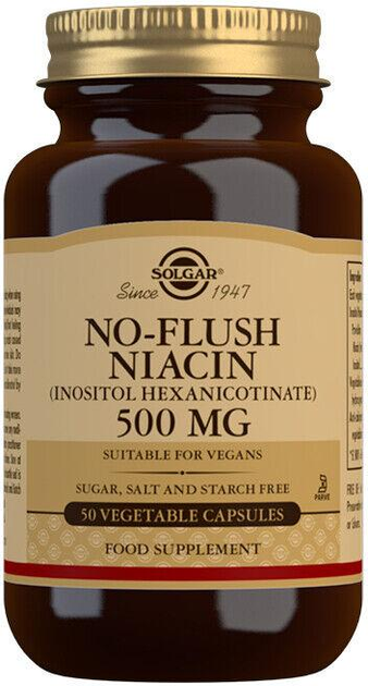 Дієтична добавка Solgar Niacin Non-Flush 50 капсул (33984019102) - зображення 1