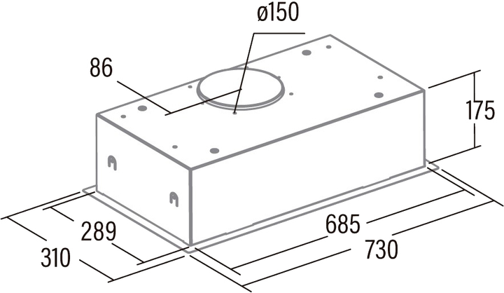 Okap kuchenny Cata GCB 73 X (8422248108461) - obraz 2