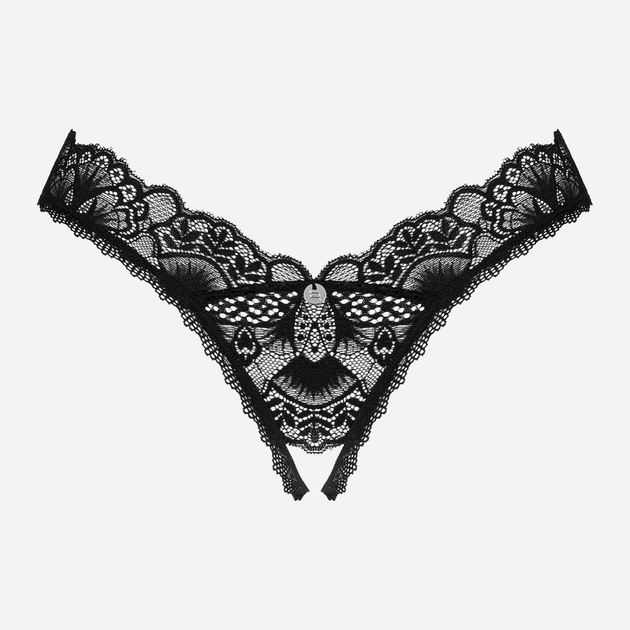 Stringi z otwartym krokiem Obsessive Donna Dream XL/2XL Czarne (5901688253038) - obraz 5