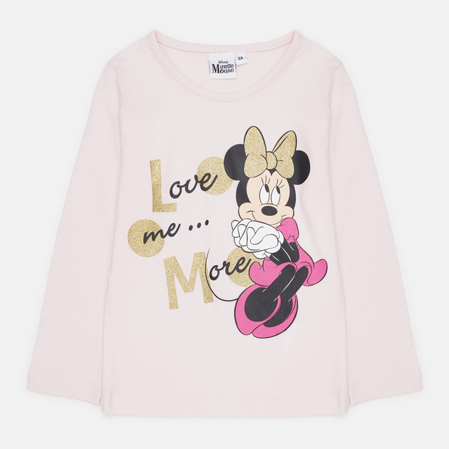 Детский лонгслив для девочки Disney Minnie HW1059 116 см Розовый ...