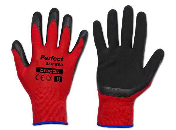 Рукавички захисні Bradas PERFECT SOFT RED латекс, розмір 10, RWPSRD10 - Фото 1 Рукавички захисні Bradas PERFECT SOFT RED латекс, розмір 10, RWPSRD10 - изображение 1