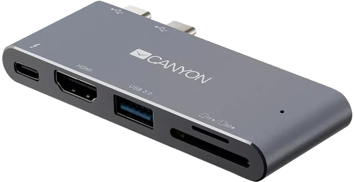 Мультипортова док-станція Canyon 5-в-1 USB Type C (CNS-TDS05DG) - зображення 2