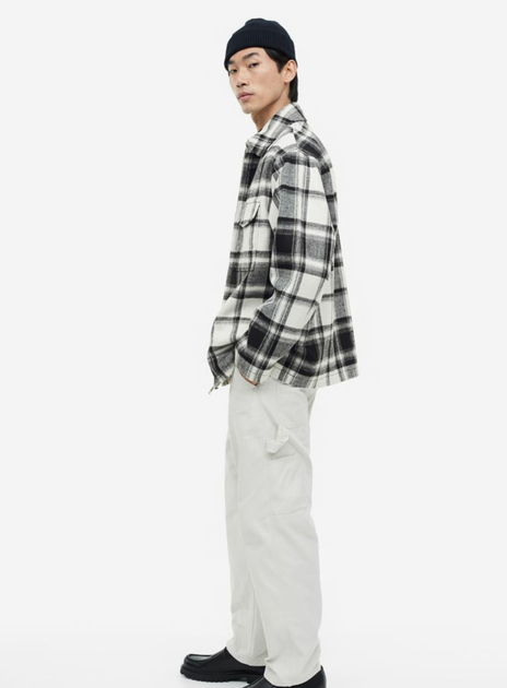 Чоловіча куртка Regular fit H&M (56144) L Чорна - Фото 3 Чоловіча куртка Regular fit H&M (56144) L Чорна - зображення 3