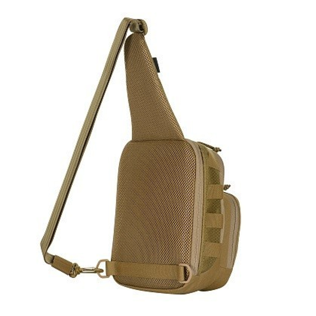 Однолямочный рюкзак тактический M-Tac Cross Bag Slim Elite Hex Coyote - сумка военная - изображение 2