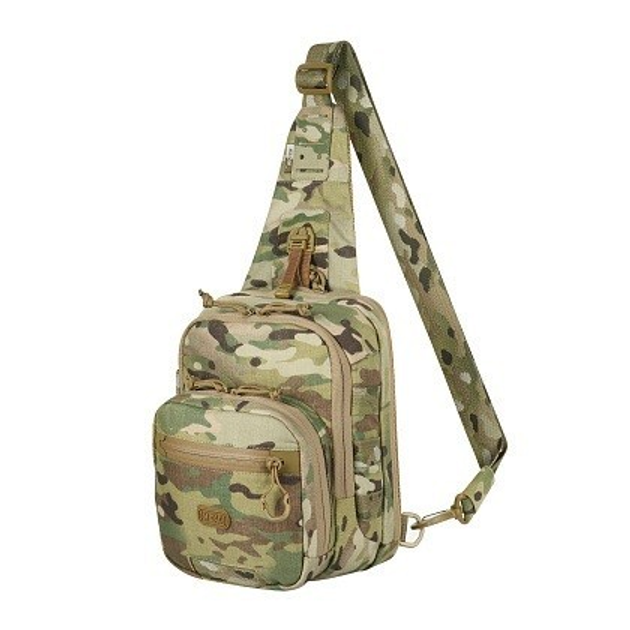 Однолямочный рюкзак тактический M-Tac Cross Bag Slim Elite Multicam - сумка военная - изображение 1