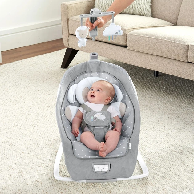 Fotelik–leżaczek Ingenuity Cuddle Lamb 2 w 1 (12118) (074451121188) - obraz 4