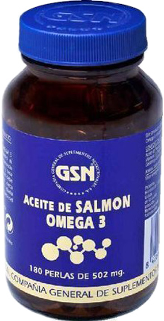 Дієтична добавка GSN Aceite De Salmon Omega-3 180 капсул (8426609020065) - зображення 1