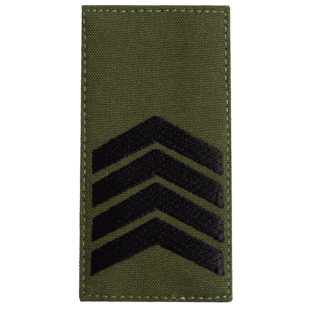 Шеврон нашивка на липучке погон звания ВСУ Старший сержант 5х10 см (800029721) TM IDEIA - изображение 1