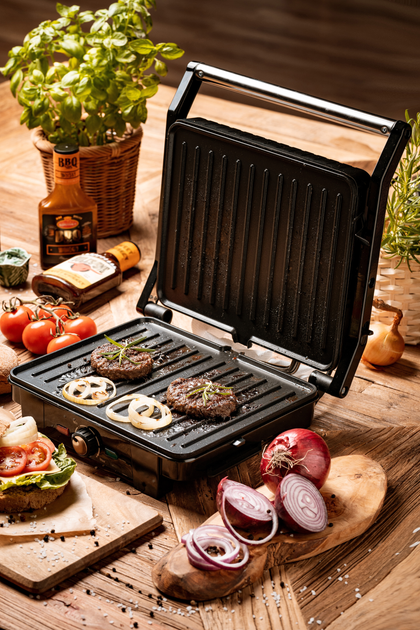Grill Adler AD 3051 XL Moc 2800 W Powłoka nieprzywierająca Stal nierdzewna Czarny (5902934839310) - obraz 14