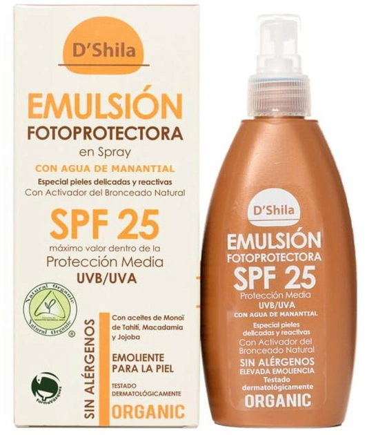 Krem przeciwsłoneczny Shila Emulsion Fotoprotectora Spray SPF25 200 ml (8436002857076) - obraz 1