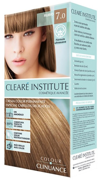 Farba kremowa z utleniaczem Cleare Institute Colour Clinuance 7.0 Delicate Blonde 170 ml (8429449031185) - obraz 1