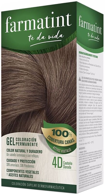 Крем-фарба для волосся без окислювача Comprar Farmatint Classic 4D Golden Chestnut 135 мл (8470001791016) - зображення 1