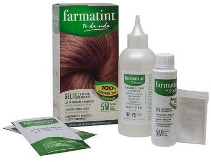 Крем-фарба для волосся без окислювача Farmatint Gel Coloracion Permanente 5m 135 мл (8470001790446) - зображення 2
