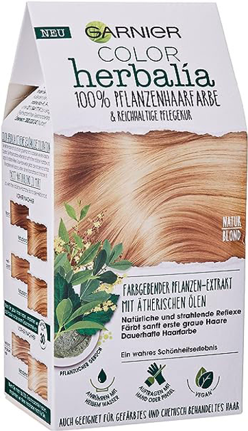 Farba kremowa bez utleniacza Garnier Color Herbalia Tinte Vegetal Rubio Natural 60 ml (3600542209953) - obraz 1