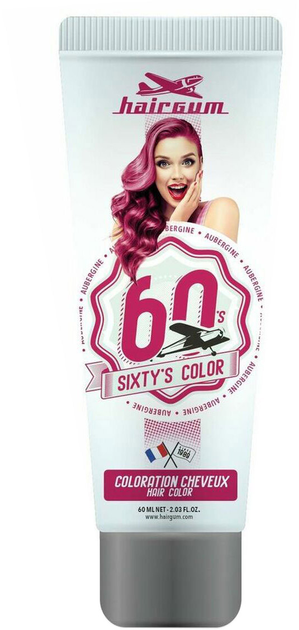 Крем-фарба для волосся без окислювача Hairgum Sixty's Color Hair Color Aubergine 60 мл (3426354087776) - зображення 1