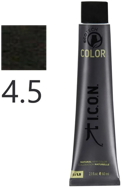 Крем-фарба без окислювача Icon Ecotech Color Natural Hair Color 4.5 Medium Mahogany Brown 60 мл (8436533672001) - зображення 2