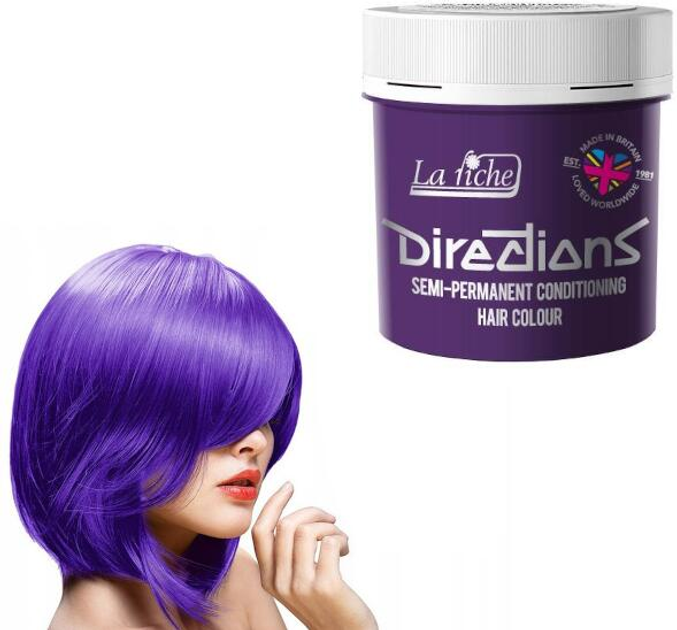 Farba kremowa bez utleniacza do włosów La Riche Directions Semi-Permanent Conditioning Hair Colour Violet 88 ml (5034843001110) - obraz 2
