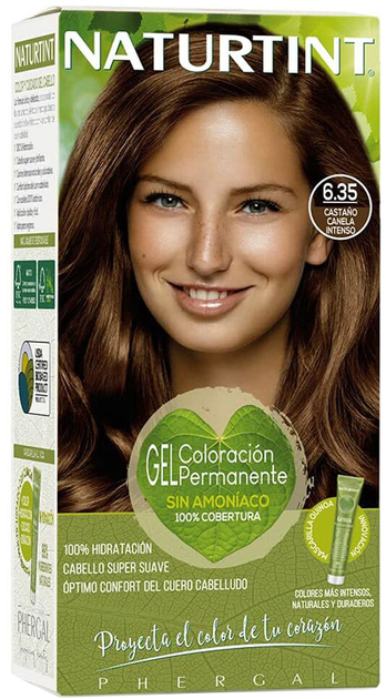 Farba kremowa z utleniaczem do włosów Naturtint Tinte Pelo 6.35n Castaño Canela Intenso 60 ml (8429449102618) - obraz 1