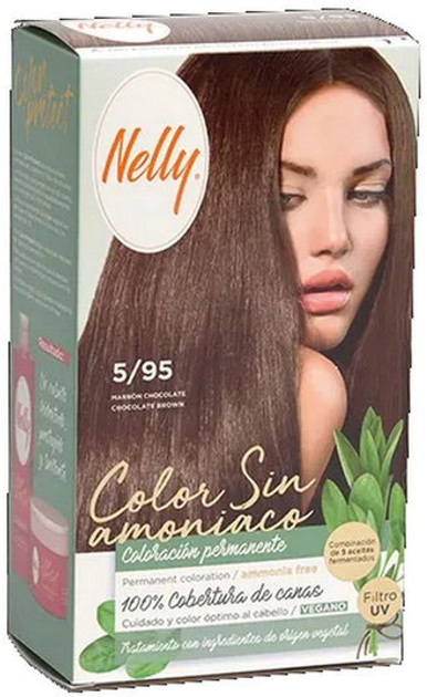 Farba kremowa bez utleniacza Tinte Pelo Nelly S-Amoniaco 5.95 Marron Chocolate 60 ml (8411322244454) - obraz 1