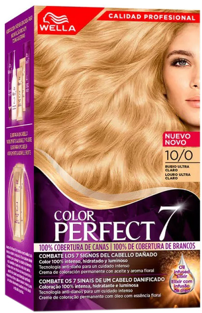 Farba kremowa z utleniaczem Wella Color Perfect 7 100 Cobertura De Canas 10-0-Rubio Ultra Claro 60 ml (4064666324180) - obraz 1