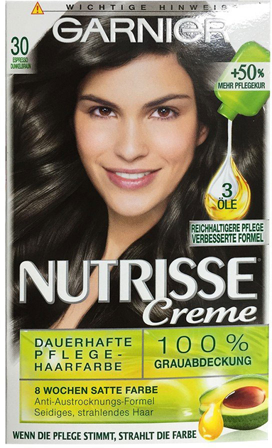 Крем-фарба з окислювачем Garnier Nutrisse Crеme Nourishing Color 3 Dark Brown 200 г (3600541375680) - зображення 1