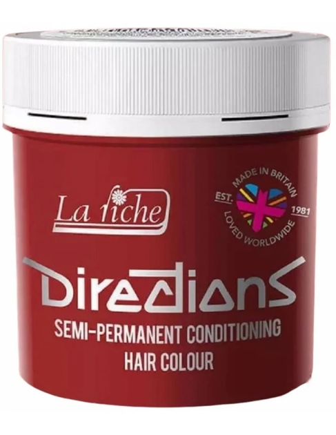 Farba kremowa bez utleniacza do włosów La Riche Directions Semi-Permanent Conditioning Hair Colour Pillarbox Red 88 ml (5034843001080) - obraz 1
