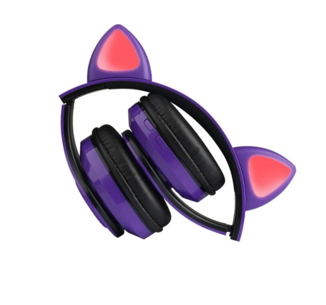 Детские беспроводные Bluetooth наушники с подсветкой Y-47 Cat Ear с ушками - изображение 10