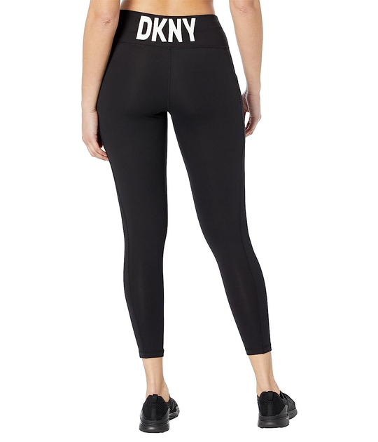 DKNY Balance Crossover High-Waist Full-Length Tights w/ Pockets
